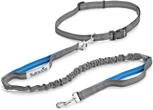 Tuff Mutt Waist Hands Free Dog Leash for Walking Running Hiking by TuffMutt