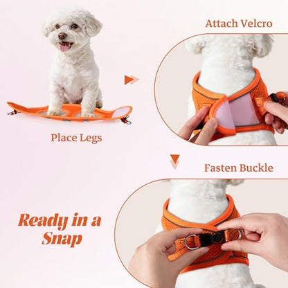 No Pull Dog Puppy Harness and Leash Set Reflective Mesh Vest XX-Small - Image 4