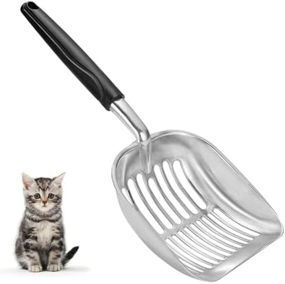 Cat Litter Scoop - Sturdy Mesh Scooper,Long Handle Cat Scooper,Aluminum Alloy Sifter Metal Scoop,Poop Sifting,Mesh shovel,Suitable for Cat Litter Box,Christmas GiftSuitable for Cat Litter Box by Apidgrowth