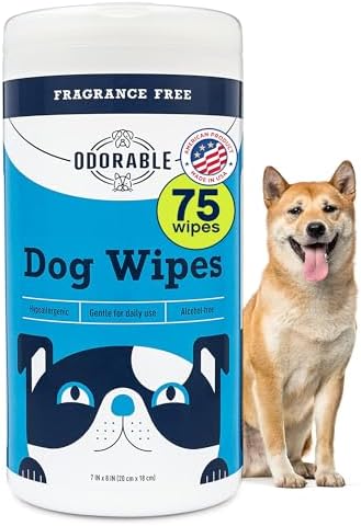 Dog Grooming Wipes - for Dogs and Puppies - Odor Neutralization by Odorable