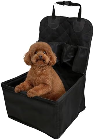 Car Seat Dog for Small Breed, Portable Waterproof Puppy Seat, Comfortable Safety Dog Seats with Pockets for Car Travel, Neatly and Pet Relax by Peture