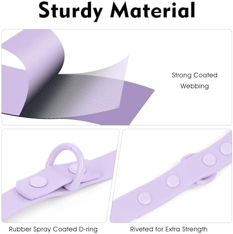 Wisedog Waterproof Dog Leash, Lilac, 5 ft × 3/4 in - Image 3