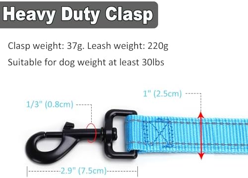 3 Handle Dog Leash 10FT Triple Handle Reflective Large Medium Dog - Image 3