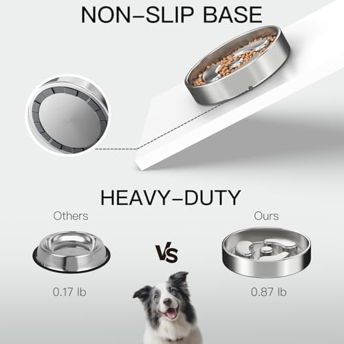 Slow Feeder Dog Bowls, 1Cup for Small Puppy, 2Pack - Image 5