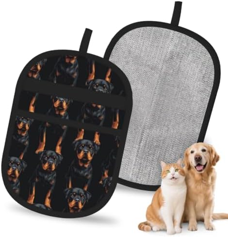 Rottweiler Dog Black Tan Guard Breed Pet Hair Removal Glove For Cats Dogs by FREEHOTU