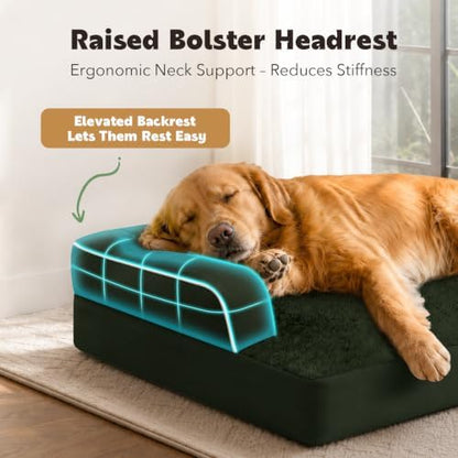 MEKIY Orthopedic Washable Dog Bed with Bolster for Large Sized Dogs - Image 2