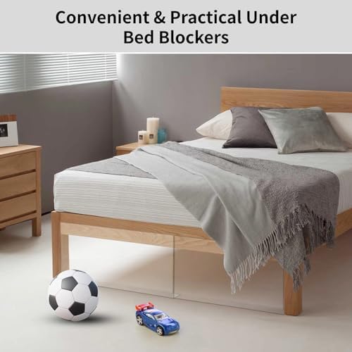OMISTAR Under Bed Blocker (8 PCS), 16'' L × 7.9'' H Clear PVC Under Couch Blockers with Strong Adhesive, Toy Pets Couch Blockers with Smooth Edge for Under Furniture Stoppers, Easy Installation - Image 3