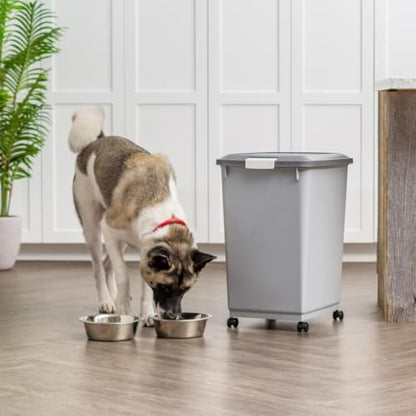 IRIS USA Dog Food Storage Container, Up to 54 lbs, Gray/Dark Gray - Image 2