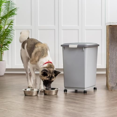IRIS USA Dog Food Storage Container, Up to 54 lbs, Gray/Dark Gray - Image 2