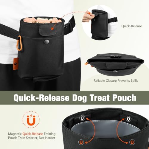 FOREGOER Dog Treat Pouch with Washable Lining, 4 Cup Training Bag Outdoor - Image 5
