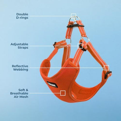 Voyager Step-in Flex Adjustable Dog Harness - Orange, Medium - Image 3
