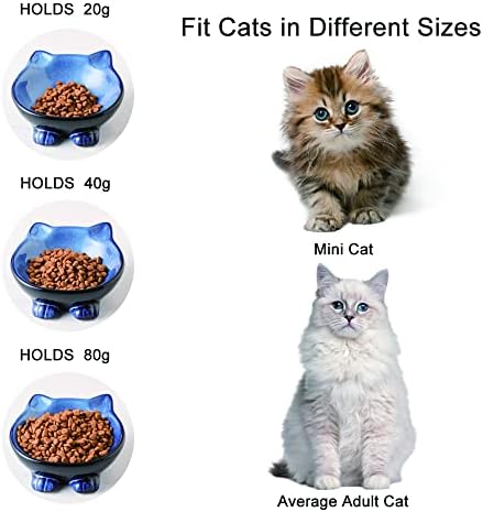 Nihow Ceramic Basic Cat Bowls: 5 Inch Cat Bowl for Food & Water - Image 3