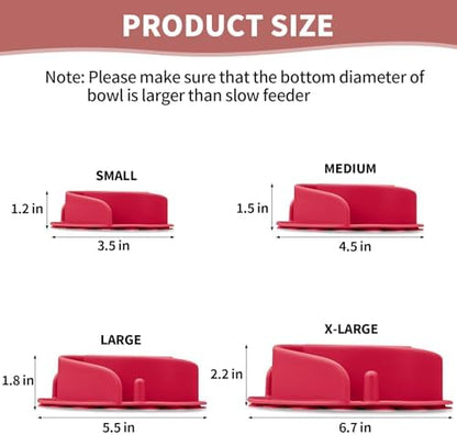 Slow Feeder Dog Bowls Insert, Animire Soft Silicone Slow Eating Dog Food Bowl for Small, Medium and Large Dogs, Compatible with Regular and Elevated Bowls - Image 6
