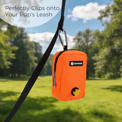 Small Dog Treat Bag, Portable Dog Treat Bag for Leash with Clip, Puppy Training Bags Built in Poop Bag Dispenser, Pocket Sized Dog Treats Pouch, Doggie Snack Rewards Bag, Dog Treat Carrier - Image 6