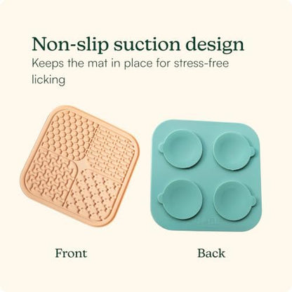 Reggie Silicone Lick Mat for Dogs | Anxiety Relief Slow Feeder, Treat Dispenser. Extends Mealtime for Fast Eaters | Dog Licking Mat w/Non-Slip Design with Suction Cups - BPA-Free Freezer Safe - Image 5