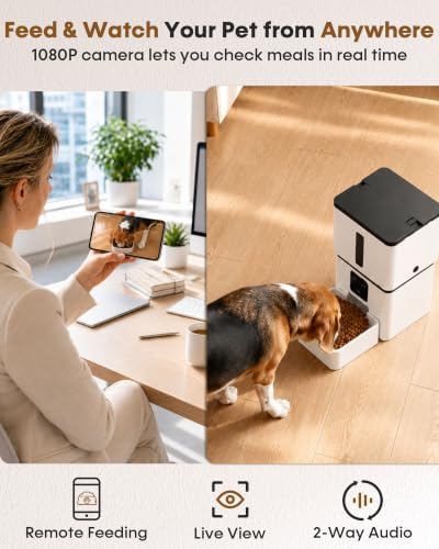 Yakry Automatic Dog Feeder with Camera - 8L/33 Cups Smart Dog Feeder - Image 3