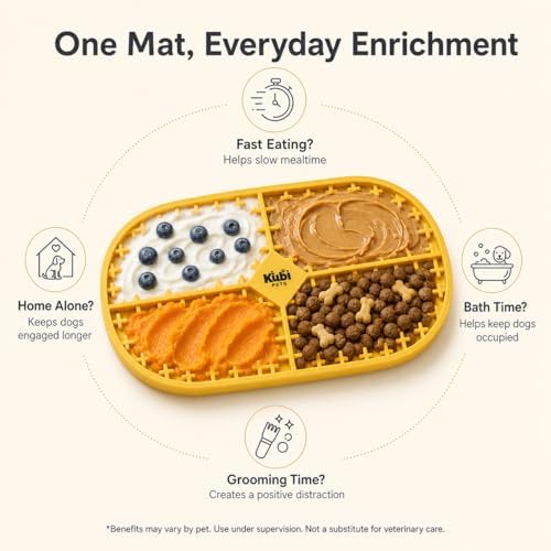 Ovalicious Slow Feeder Lick Mat for Cats & Dogs – Interactive & Dishwasher Safe | Kubi Pets - Image 3