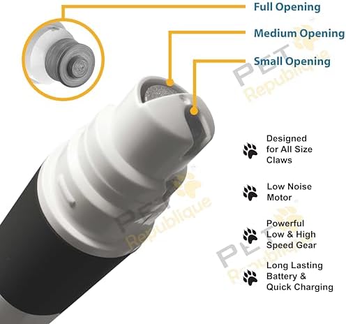 Pet Republique Dog Nail Grinder and Nail Clippers Series Size Option Dogs: Small, Medium, Large Dogs – Dog Claw Trimmer Kit (Clippers+Grinder, Large) - Image 4