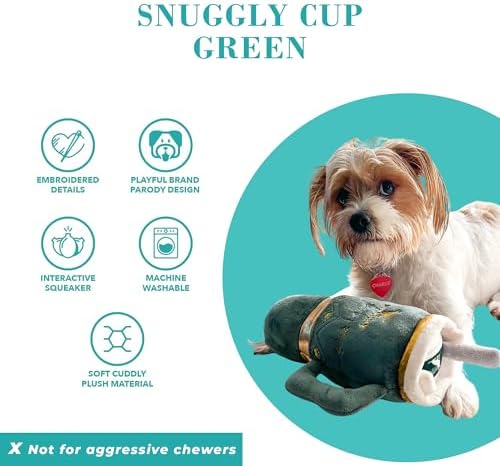 Haute Diggity Dog Snuggly Cup Plush Dog Toy Tumbler Parody Stuffed Chew Toy - Image 4