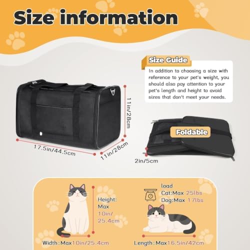 YUDODO 25lbs Cat Carrier Lightproof Soft Sided Pet Carrier for Large Cat - Image 4