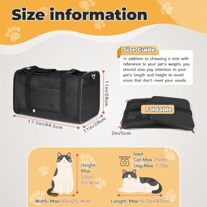 YUDODO 25lbs Cat Carrier Lightproof Soft Sided Pet Carrier for Large Cat - Image 4