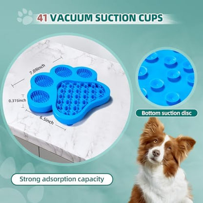 Lick Pad for Dogs Non-Slip Strong Suction Cup Fixed Soothing Toys Pet Grooming Bath Soothing Toys Anti-Anxiety Distraction Reusable Reusable Treats Can be Applied Pet Stress Relief Toys Easy to Clean - Image 4