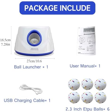 Automatic Dog Ball Launcher, with 6 2.3" ETPU Balls, for Small/Medium Dogs - Image 7