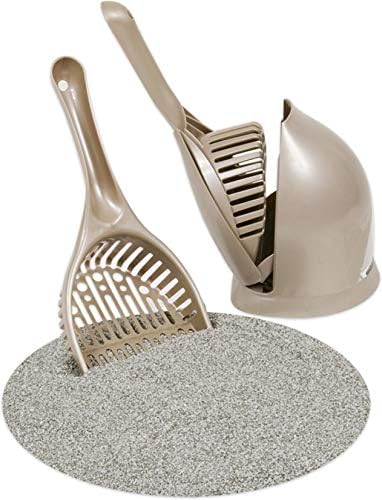 Petmate Scoop N' Hide Cat Litter Scoop with Discreet Holder, Brushed Nickel - Image 2