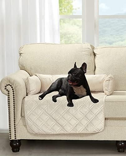 Brilliant Sunshine Beige Natural Velvet Dog Sofa Slipcover, Medium by BrilliantSunshine