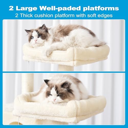 Hey-brother Cat Tree Tower with Sisal Scratching Posts, Big Condo, MPJ020M - Image 4
