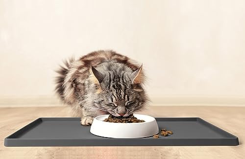 CatGuru Premium Cat Food Mat, Silicone Feeding Mat for Food and Water Bowls - Image 7