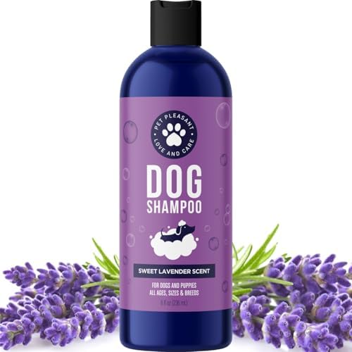 Moisturizing Oatmeal Dog Shampoo for Dry Skin - Calming Lavender Dog Shampoo with Aloe Colloidal Oatmeal and Jojoba Oil for Clean Coat & Skin Relief - Sulfate Paraben Phthalate & Dye Free (8 Fl Oz) by HONEYDEW