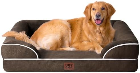 EHEYCIGA Orthopedic Extra Large Dog Bed, Waterproof Washable XL Pet Bed 44" by EHEYCIGA