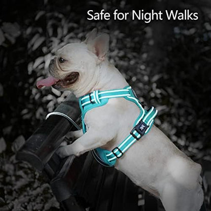 PoyPet No Pull Dog Harness, Reflective Vest with 2 Leash Clips & Handle - Image 5