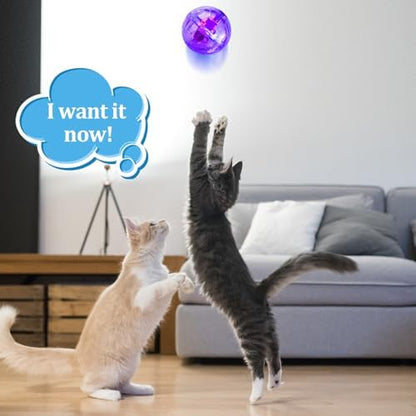 Sratte 2 Pcs Light up Cat Balls Ghost Hunting Motion, Pink, Purple - Image 6