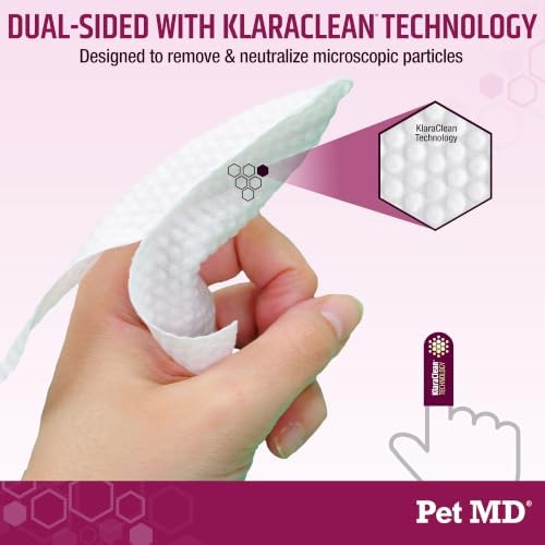 Pet MD Wrinkle Finger Wipes for Dogs & Cats - Pet Tear Stain Remover - 50ct - Image 5