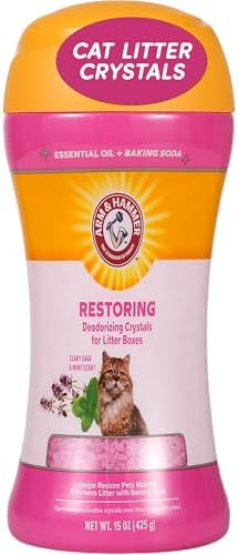 Arm & Hammer Cat Litter Deodorizing Crystals, Clary Sage Mint, 15 Oz Jar by ArmHammer