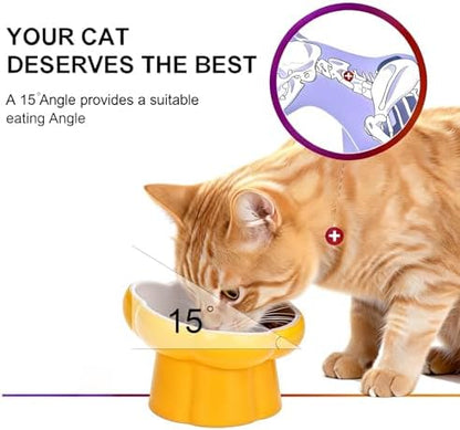 Ceramic Raised Slow Feeder Cat Bowl,Cat Slow Feeder, - Image 6