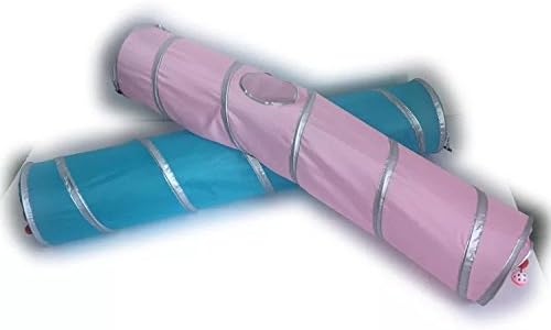2 Way Cat Tunnel Pet Play Tube - Collapsible Tunnel for Small Pet/Cat/Kitty/Doggy/Rabbit (Pink) by Unknown