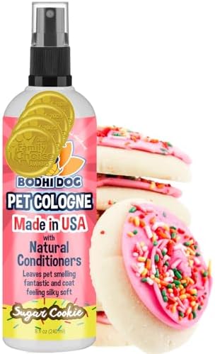 Bodhi Dog Premium Dog Cologne - Deodorizing Dog Perfume & Conditioner for Dogs & Cats - Natural Long Lasting Spray - Keeps Pets Fresh All Day - Gentle, Safe Formula, Made in USA (Sugar Cookie 8 Fl Oz) by BodhiDog