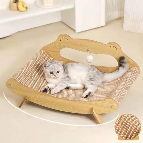 Extra Large Cat Scratcher Bed Lounge for Indoor Cats – Sisal Giant Curved Scratch Pad, Cat Lounger Couch Chair, Kitty Scratching Post and Hammock, Feline Furniture, Play Board for Kittens (X-Large) - Image 2