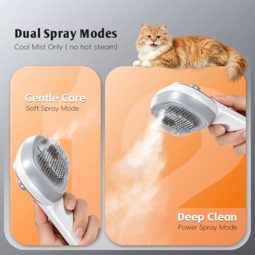 4 In 1 Cat Steam Brush for Grooming, Shedding, Massage, Bathing,Anti-Static - Image 6