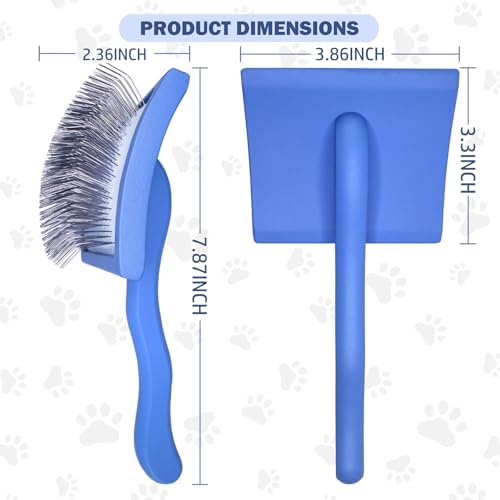 2PCS Slicker Brush for Dogs & Pet Comb, Dog Grooming Brush, Large - Image 2