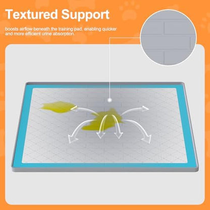 Pee Pad Tray Holder for Dogs,Non-Slip Silicone Dog Puppy Pad Holder,24 x 24 Square Puppy Potty Training Pads,No Spill Raised Lip High Edge,Portable, Leak-Proof Mat Trays for Indoor Floor Protection - Image 7