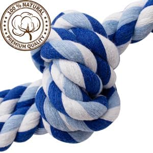 Dog Rope Toys for Large & Medium Dogs – 3 Pack Heavy Duty Chew Toys for Aggressive Chewers, Durable Tug-of-War Ropes, 100% Cotton Dog Toys for Training & Teeth Cleaning