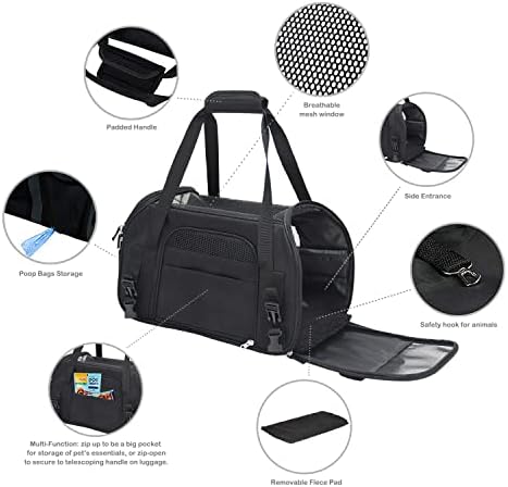 JESPET Soft-Sided Airline-Approved Dog & Cat Carrier Travel Bag - Image 5