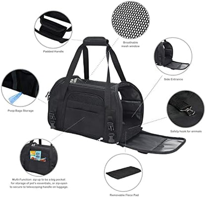 JESPET Soft-Sided Airline-Approved Dog & Cat Carrier Travel Bag - Image 5