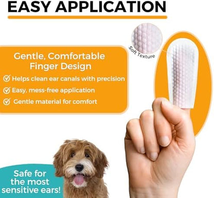 Nootie Medicated Ear Finger Wipes with Chlorhexidine for Dogs, Made in USA - Image 4