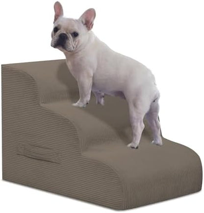 Mesa Lemon 3 Step Dog Stairs Pet Ramp for High Beds, Sofas and Cars by MesaLemon