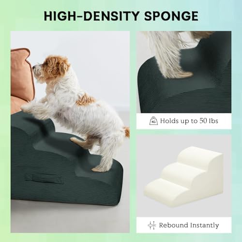 Mesa Lemon 4 Step Dog Stairs Pet Ramp for High Beds, Sofas and Cars - Image 5